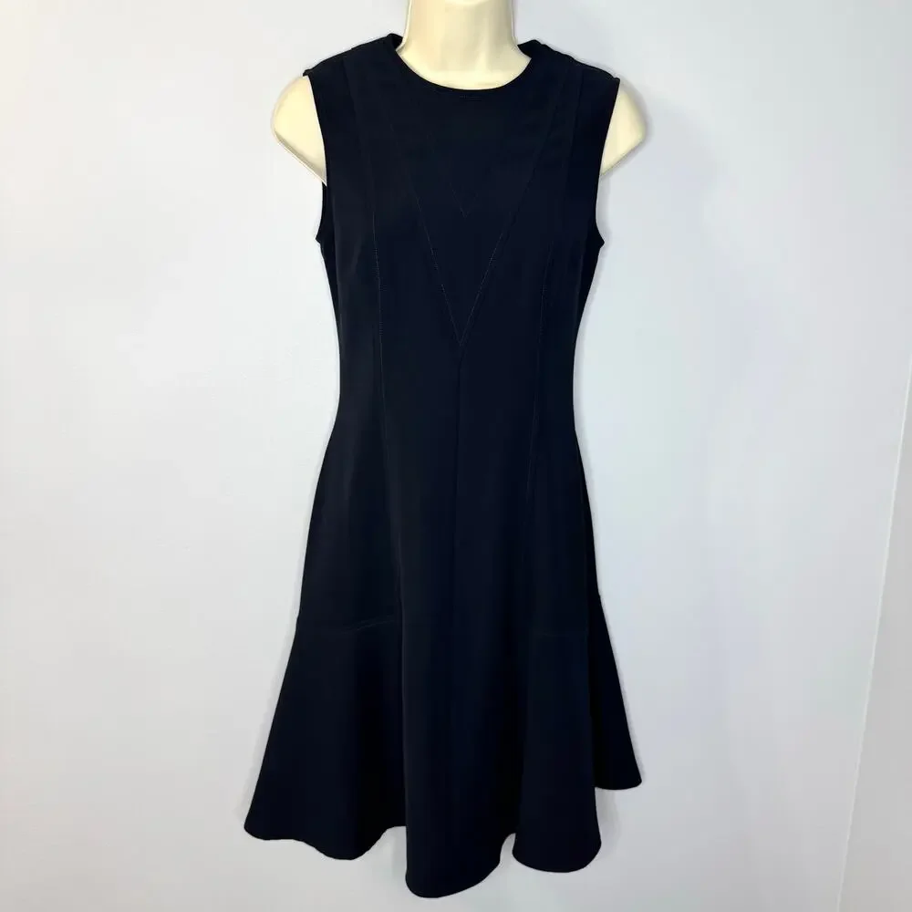 Louis Vuitton Uniformes Navy Fit & Flare Mini Dress Classic Office Sz 32 -2